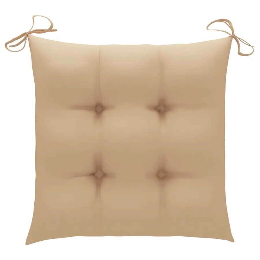 Chaises de jardin lot de 6 avec coussins Bois de teck massif - 10