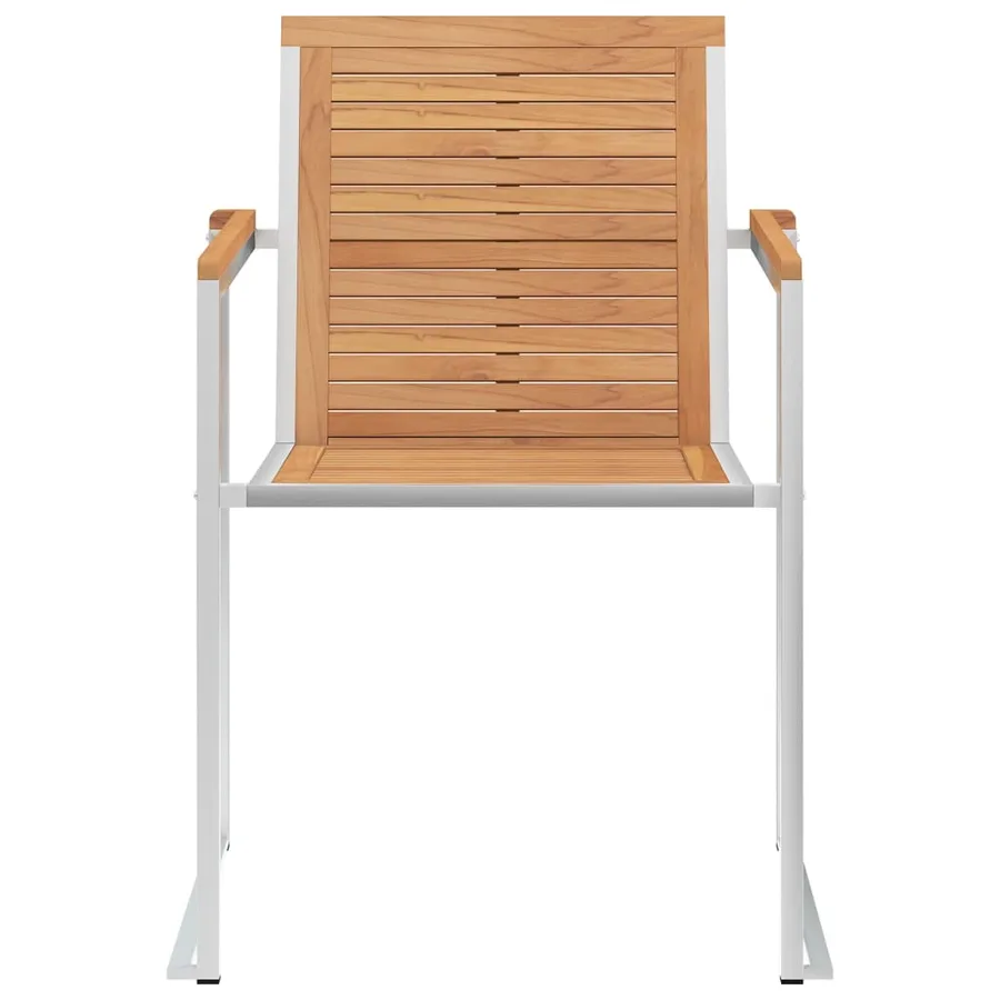 Chaises de jardin lot de 6 avec coussins Bois de teck massif - 5