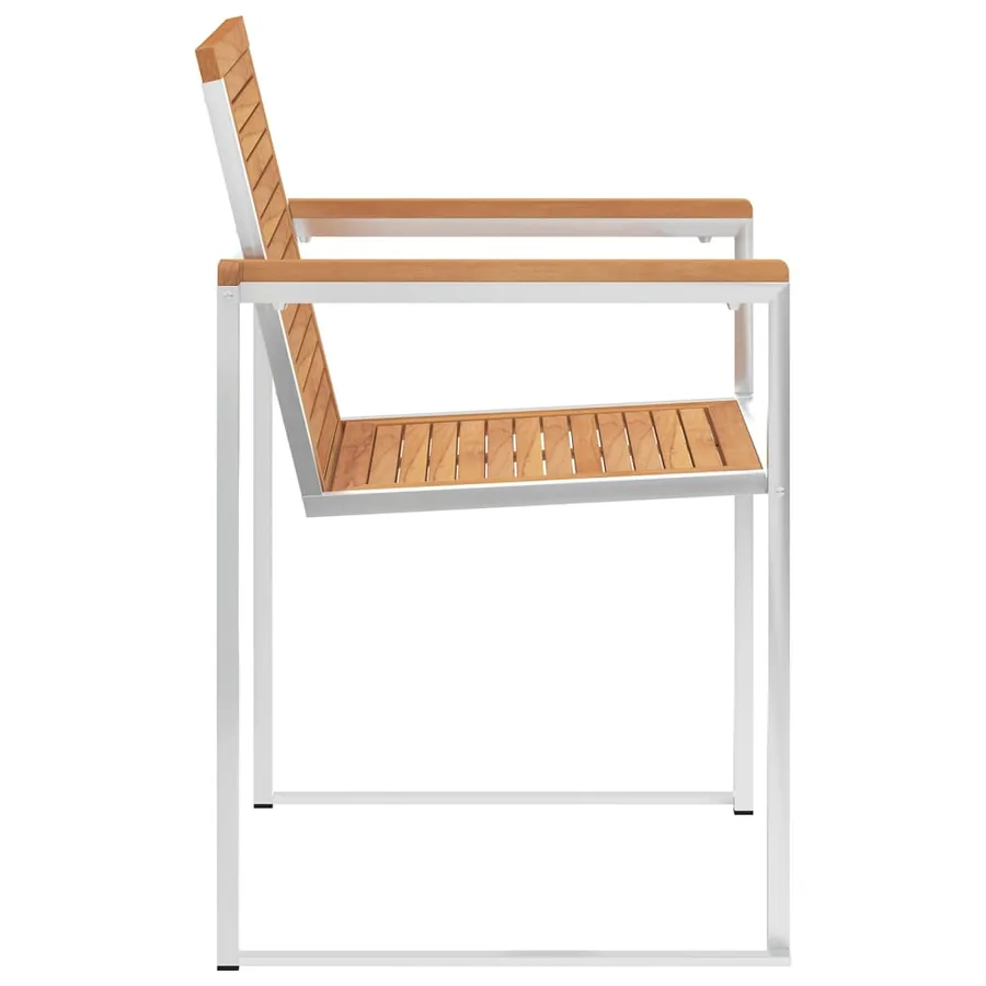 Chaises de jardin lot de 6 avec coussins Bois de teck massif - 6