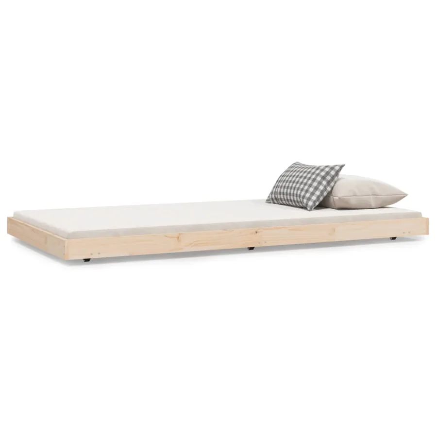 Cadre de lit sans matelas 90x200 cm bois de pin massif - 2