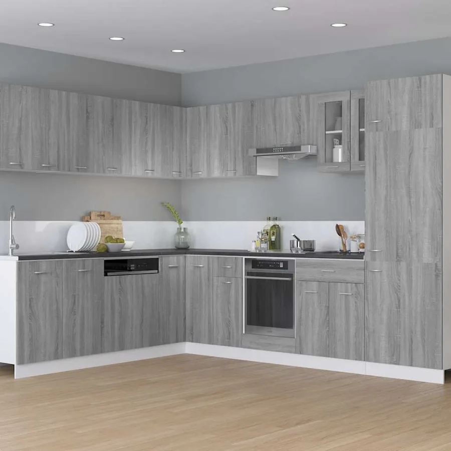 Meuble de four "Riga" Gris Sonoma 60 x 46 x 81,5 cm Bois d'ingénierie - 3