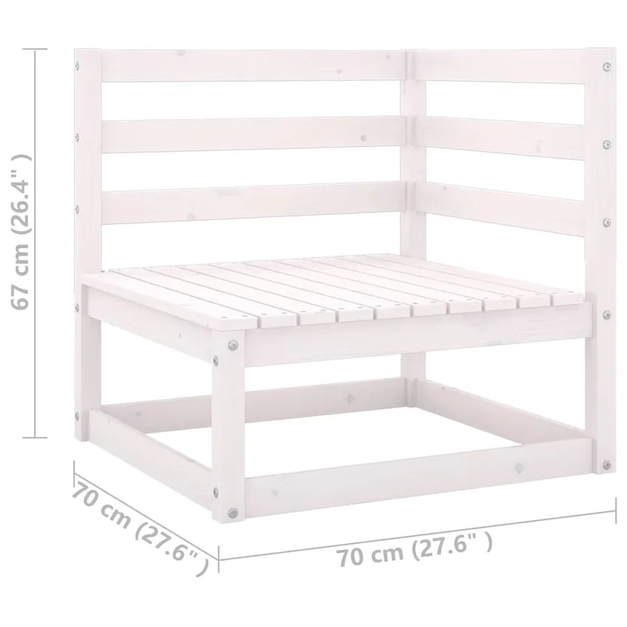 Salon de jardin 6 pcs avec coussins Bois de pin massif - 7