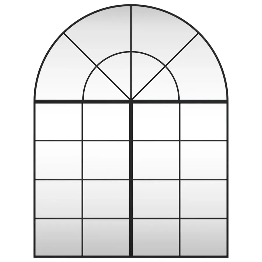 Miroir mural noir 100x130 cm arche fer - 3