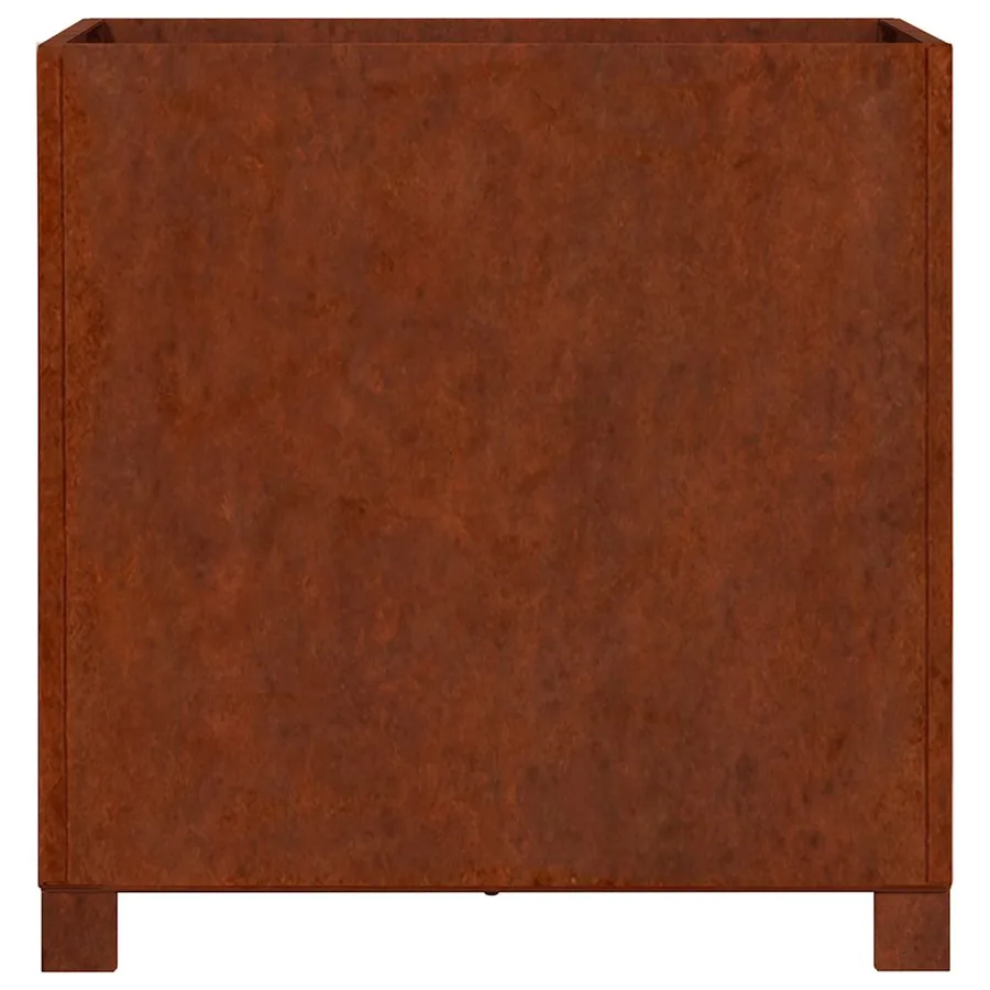 Jardinières avec pieds 2 pcs Rouillé 50x50x50 cm Acier corten - 7