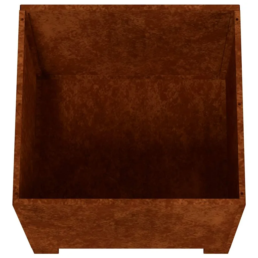 Jardinières avec pieds 2 pcs Rouillé 50x50x50 cm Acier corten - 8