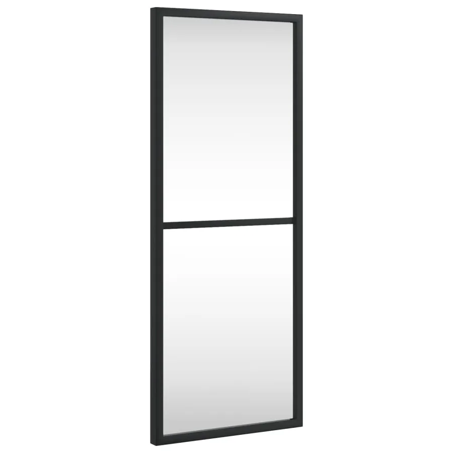Miroir mural noir 20x50 cm rectangulaire fer - 2
