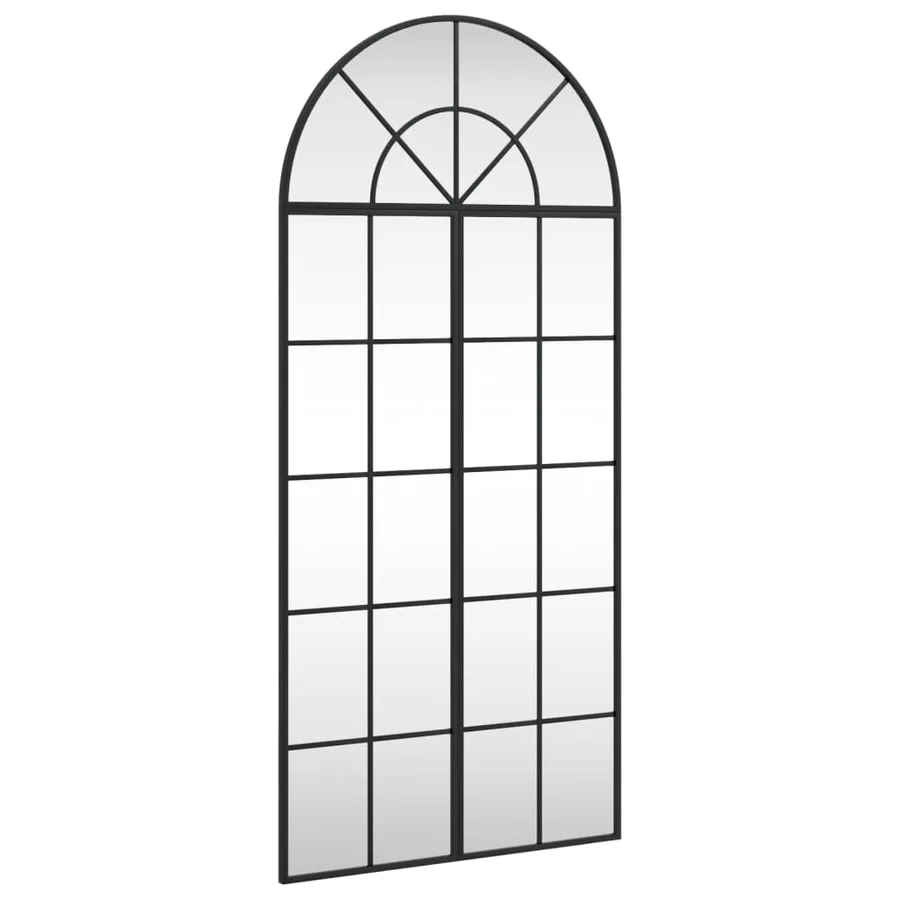 Miroir mural noir 60x130 cm arche fer - 2