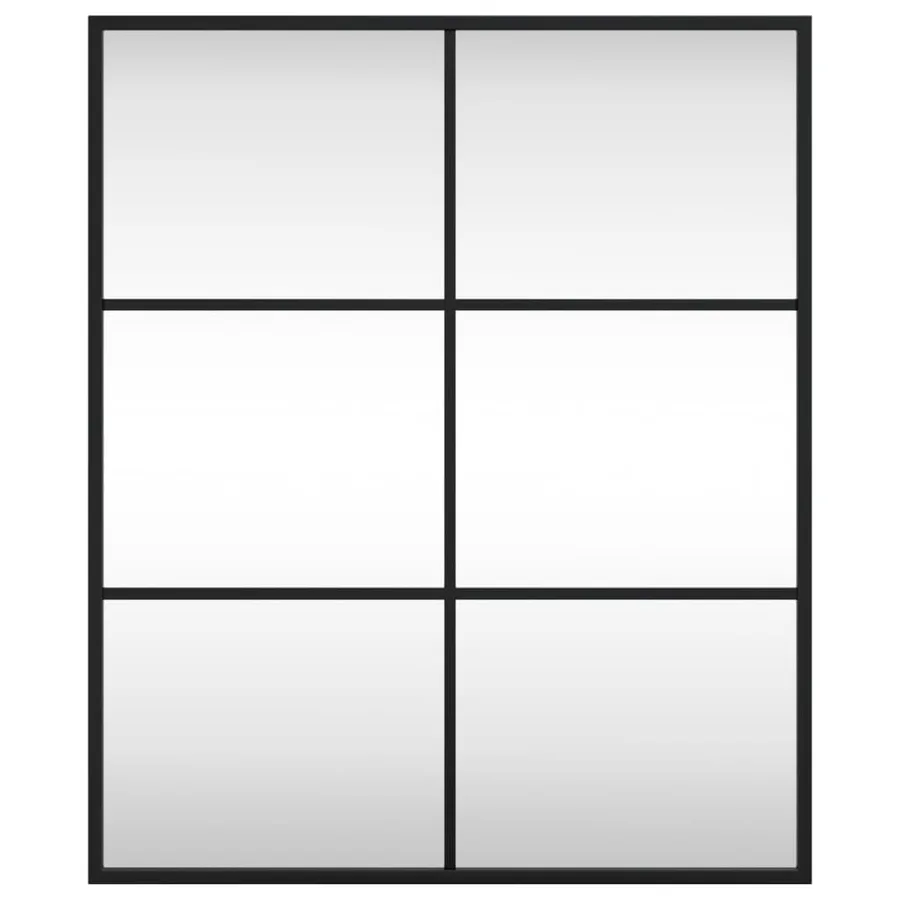 Miroir mural noir 50x60 cm rectangulaire fer - 3
