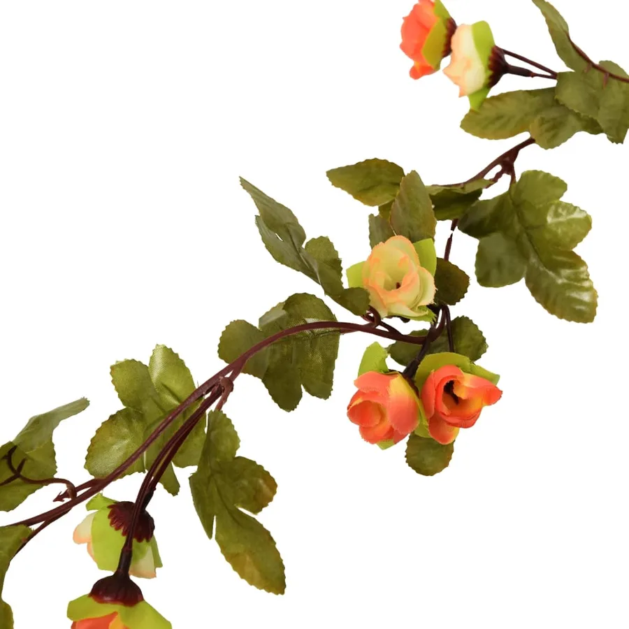 Guirlandes de fleurs 6 pcs rouge vif 215 cm - 5