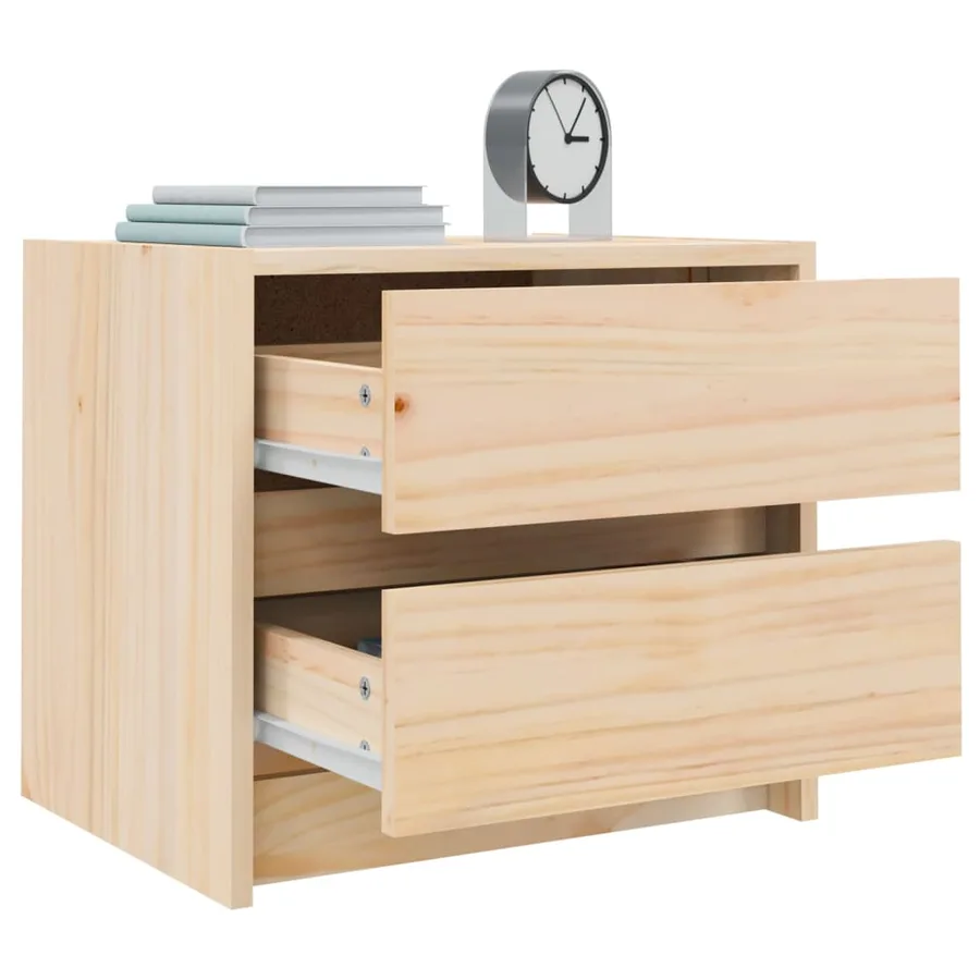Tables de chevet 2 pcs 40x31x35,5 cm bois de pin massif - 4