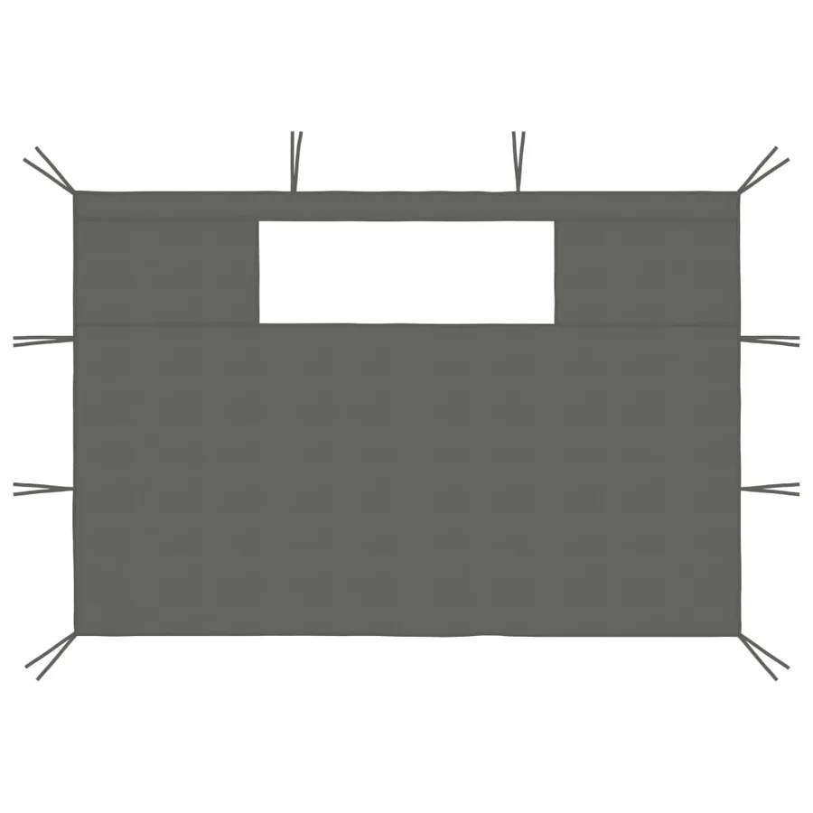 Parois latérales de belvédère avec fenêtres 2 pcs Anthracite - 2