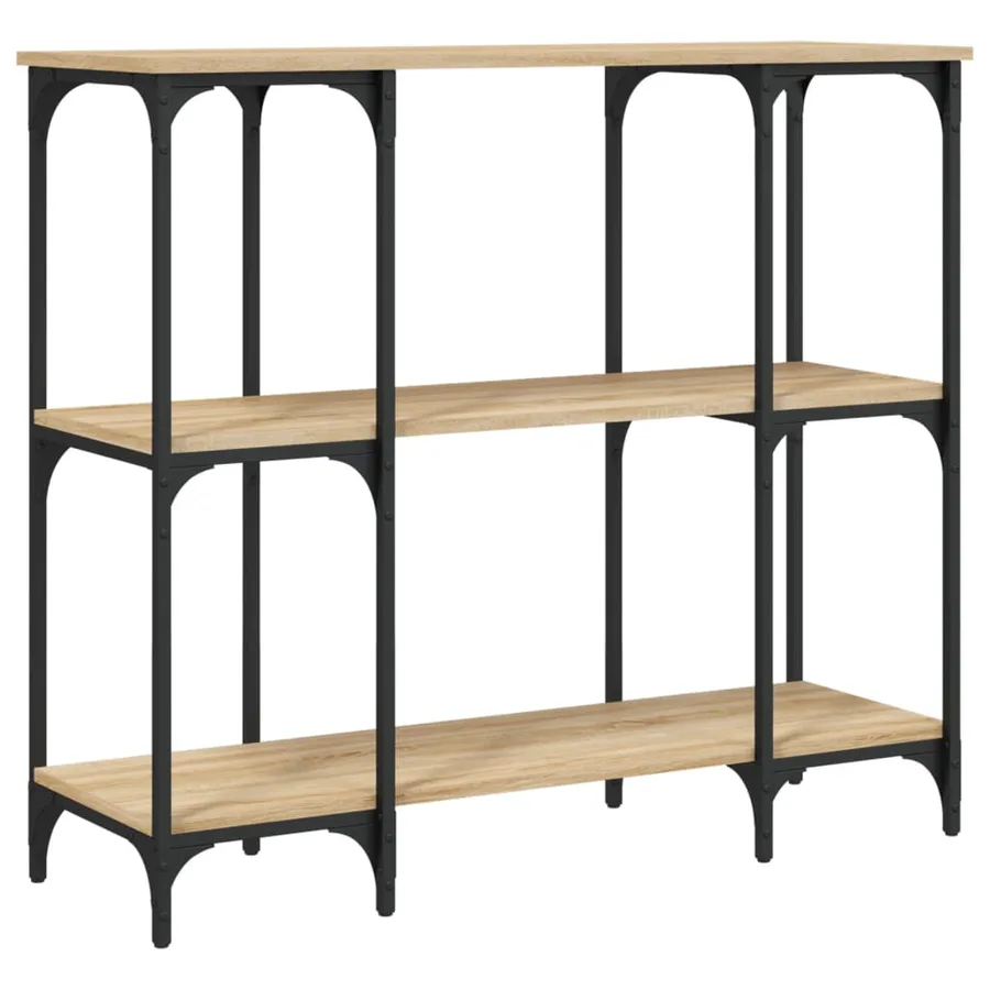 Table console chêne sonoma 102x35x90 cm bois d'ingénierie - 6