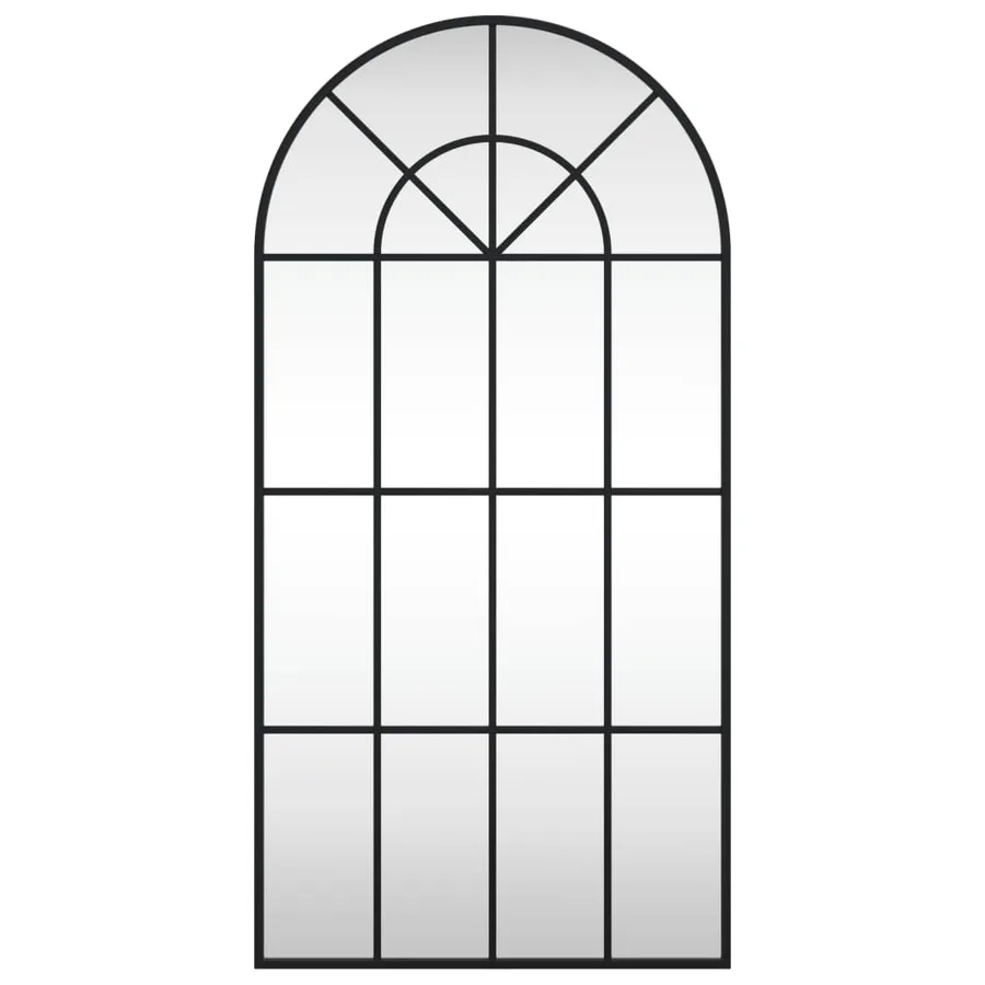 Miroir mural noir 50x100 cm arche fer - 3