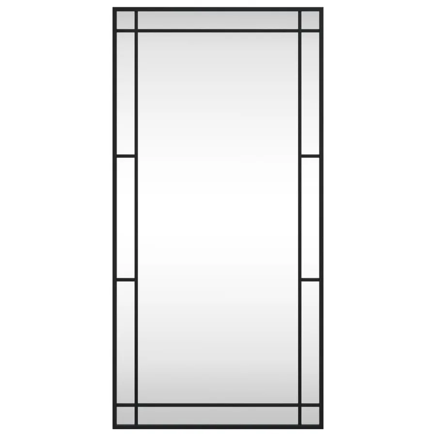 Miroir mural noir 50x100 cm rectangulaire fer - 3