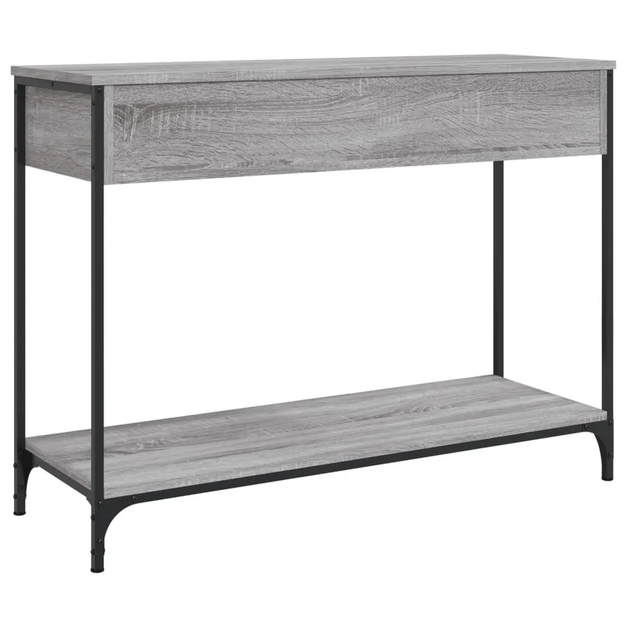 Table console sonoma gris 100x34,5x75 cm bois d'ingénierie - 8