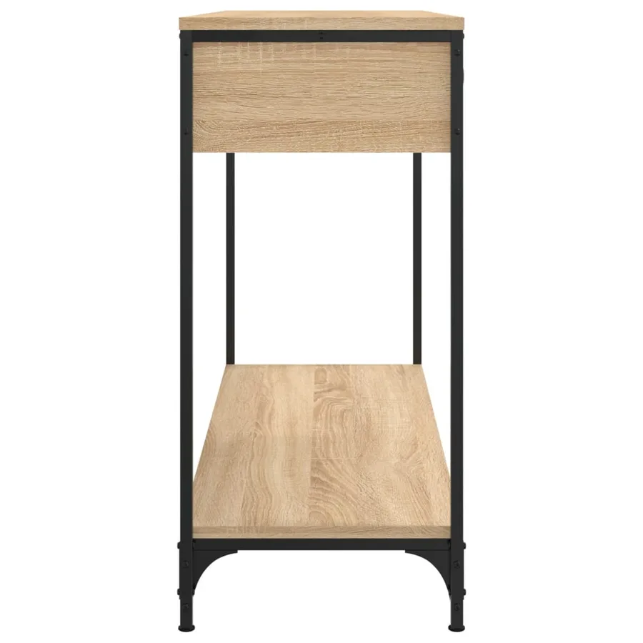 Table console chêne sonoma 100x34,5x75 cm bois d'ingénierie - 7