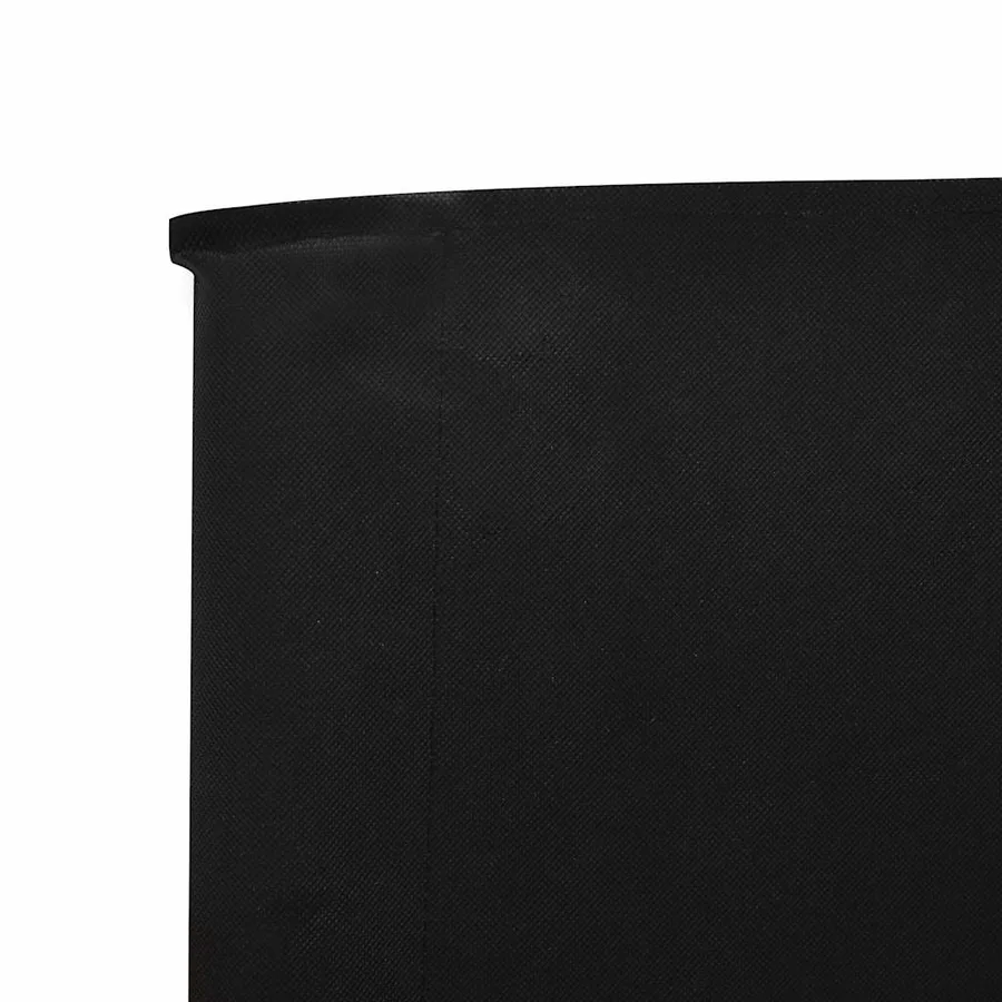 Paravent 9 panneaux Tissu 1200 x 80 cm Noir - 4