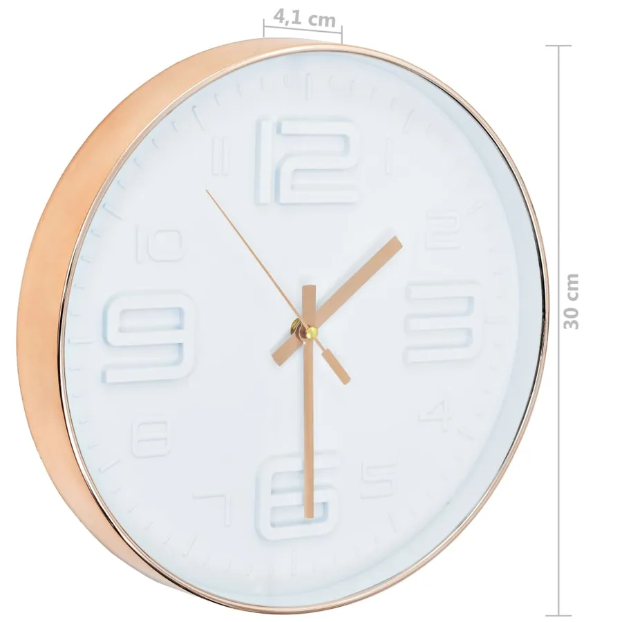 Horloge murale avec aspect de cuivre 30,5 cm - 6