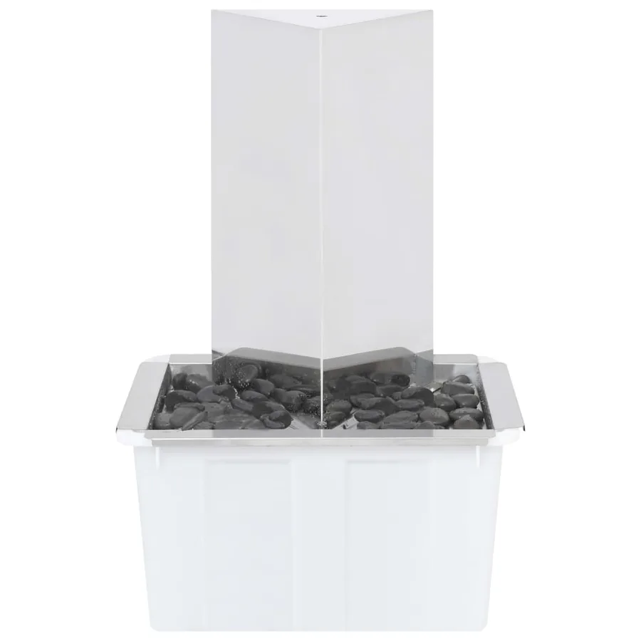 Fontaine de jardin et pompe Acier inoxydable 76 cm Triangulaire - 4
