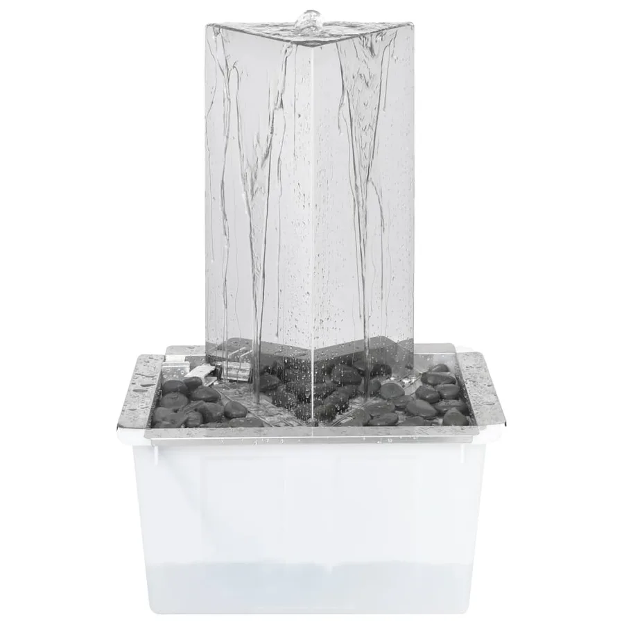 Fontaine de jardin et pompe Acier inoxydable 76 cm Triangulaire - 5