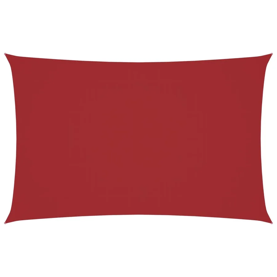 Voile de parasol tissu oxford rectangulaire 2x5 m rouge - 2