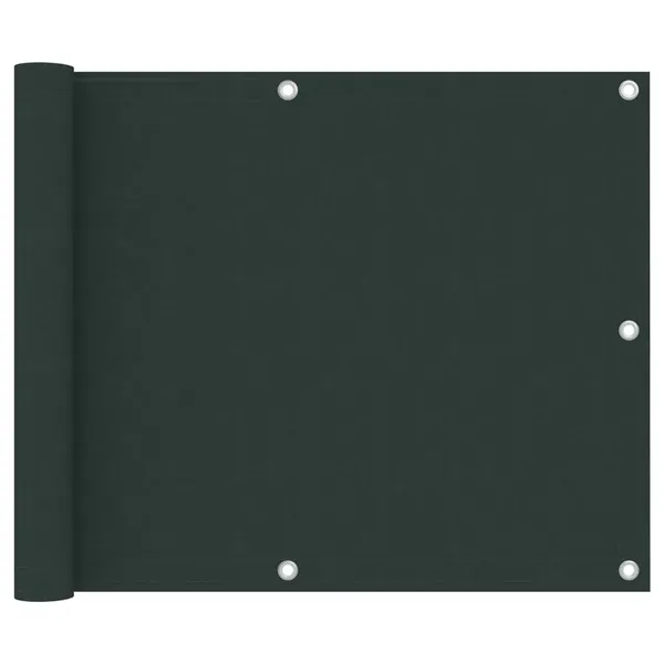 Écran de balcon Vert foncé 75x600 cm Tissu Oxford