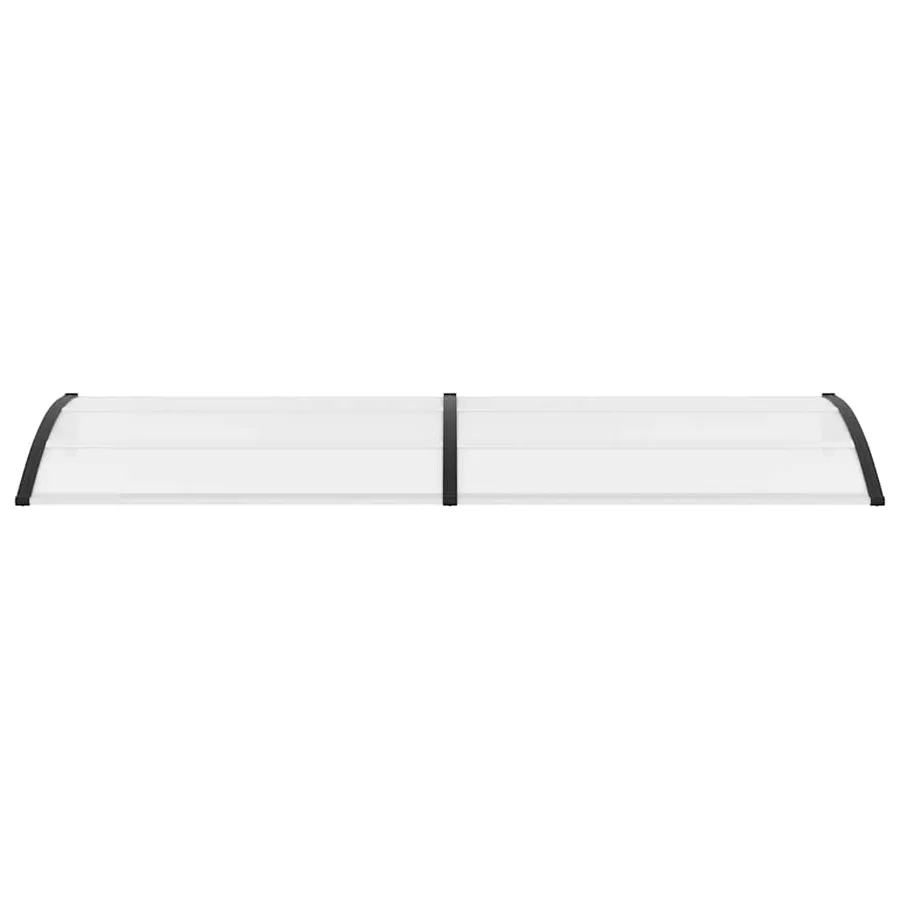 Auvent de porte Noir et transparent 300x75 cm PC - 4