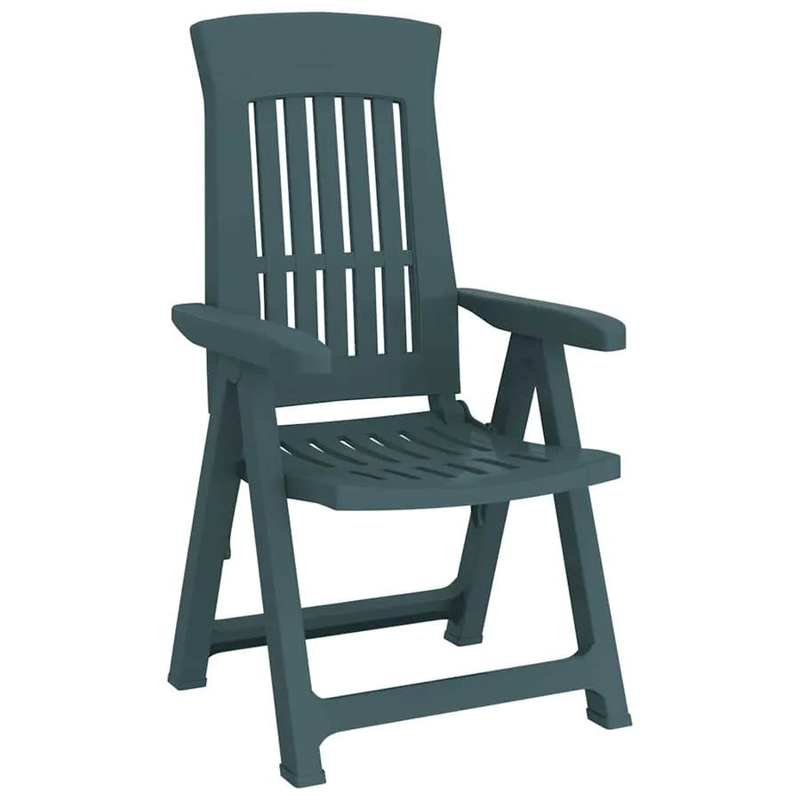 Chaises inclinables de jardin lot de 2 vert PP - 5