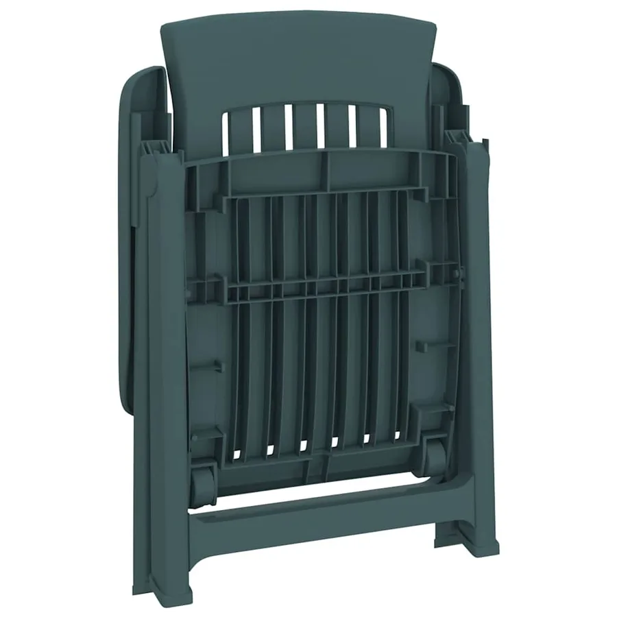 Chaises inclinables de jardin lot de 2 vert PP - 6