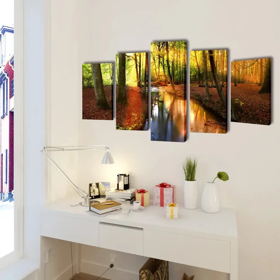 Set de toiles murales imprimées Forêt 100 x 50 cm - 2