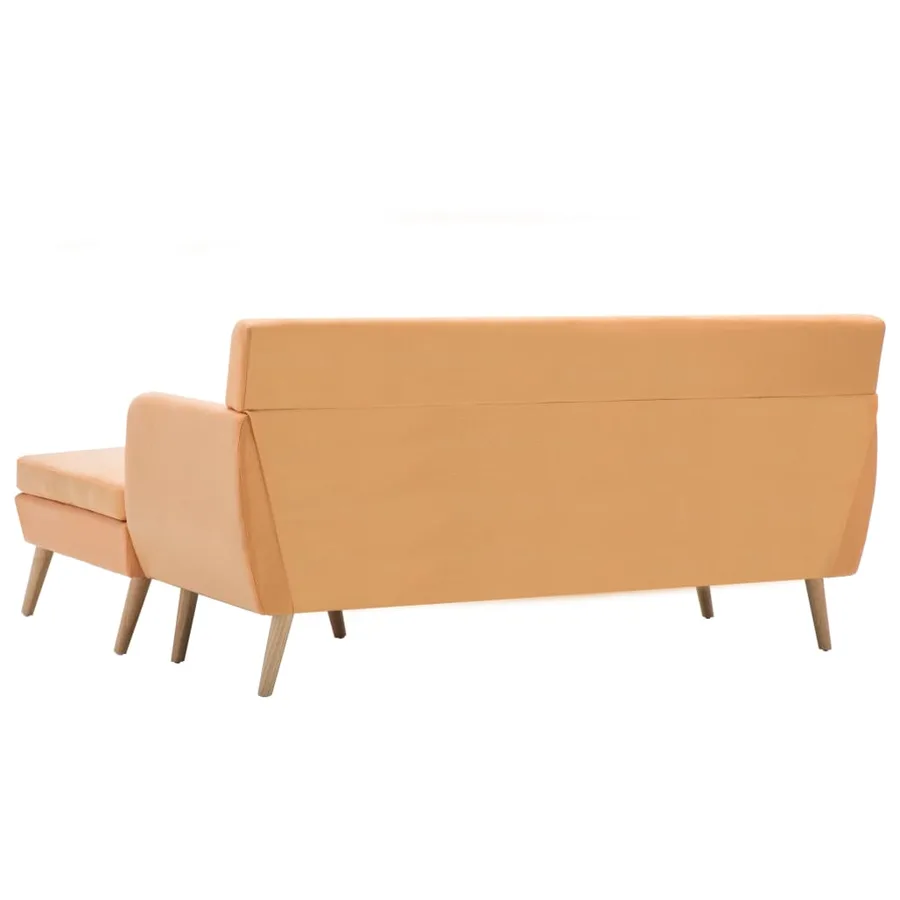 Canapé d'angle revêtement en tissu 171,5x138x81,5 cm orange - 5