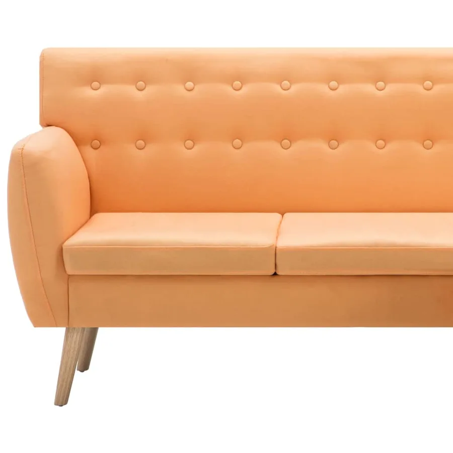 Canapé d'angle revêtement en tissu 171,5x138x81,5 cm orange - 7
