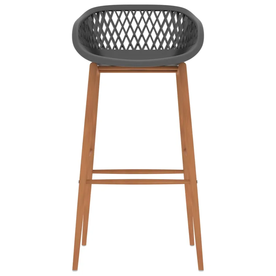 Chaises de bar lot de 4 gris - 3