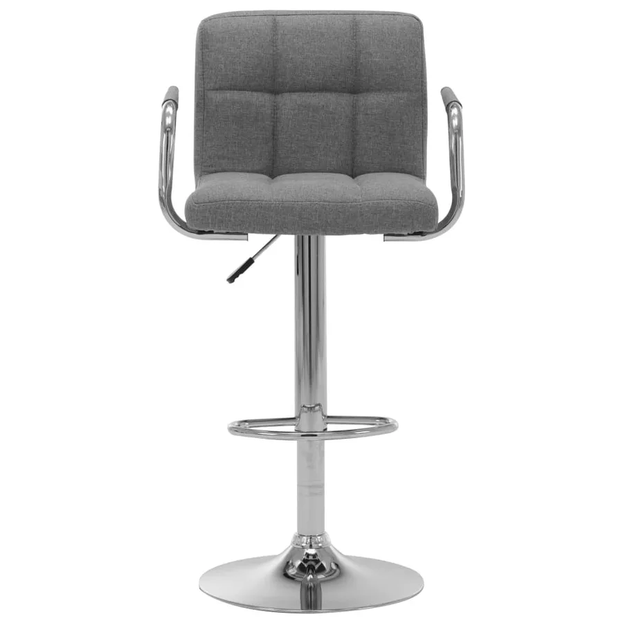 Tabouret de bar Gris clair Tissu - 2