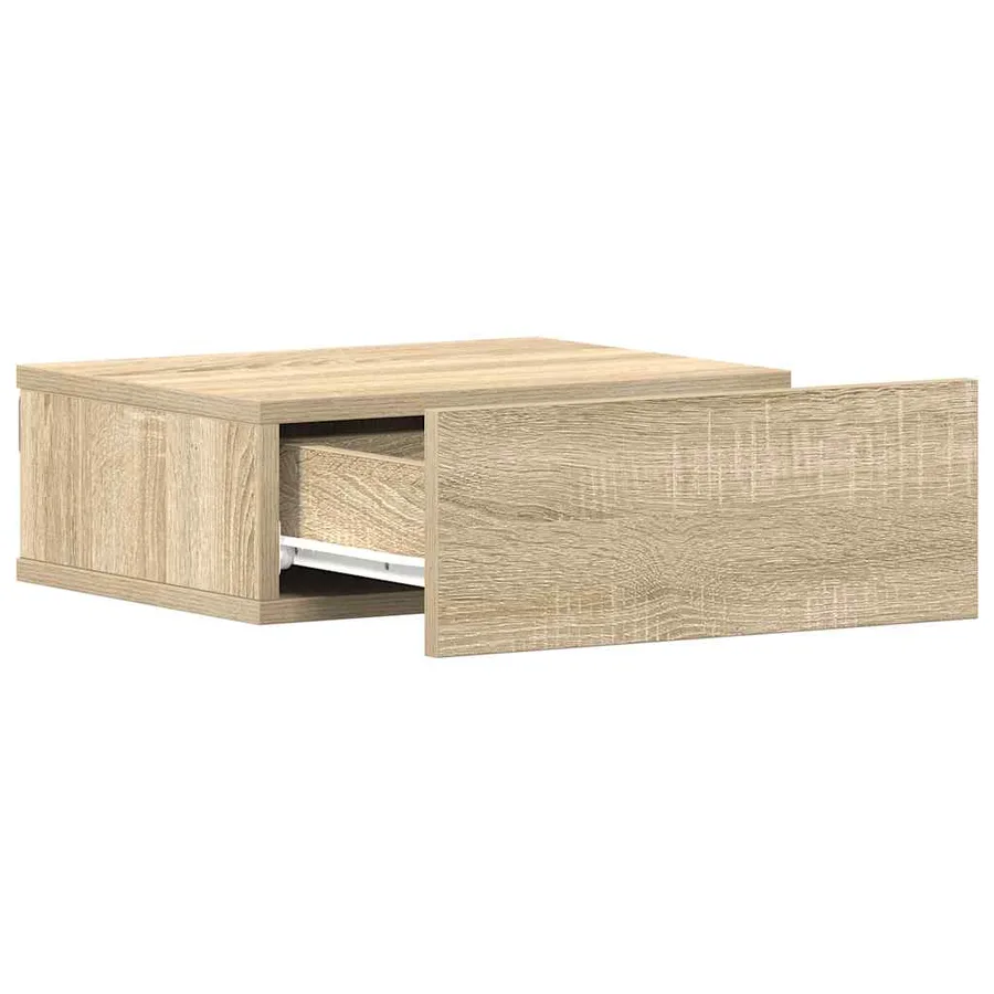 Tables de chevet flottantes 2 pcs Chêne sonoma Bois ingénierie - 6