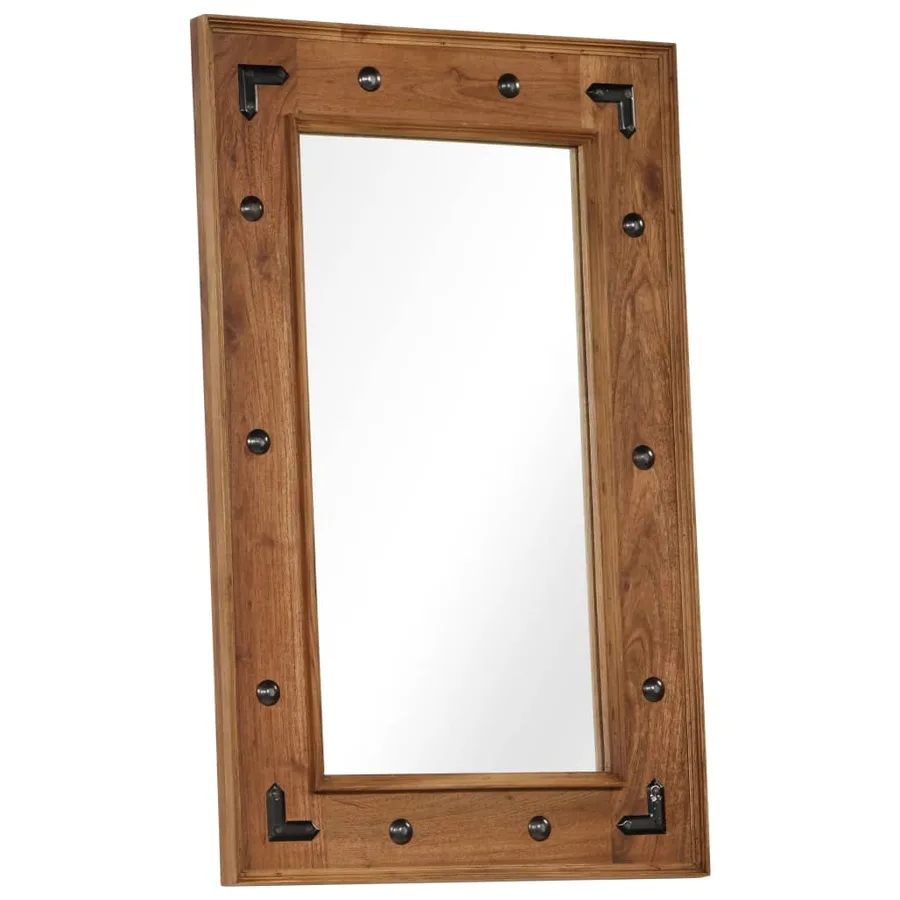 Miroir Bois d'acacia massif 50 x 80 cm - 10