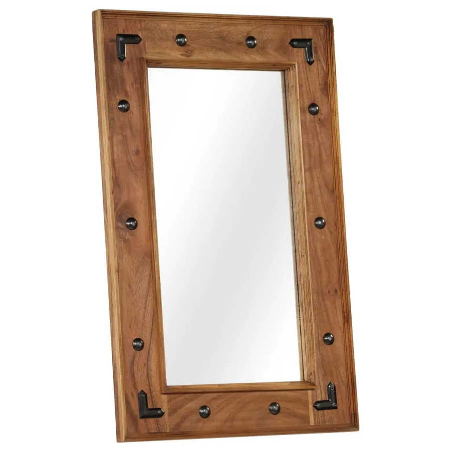 Miroir Bois d'acacia massif 50 x 80 cm - 2