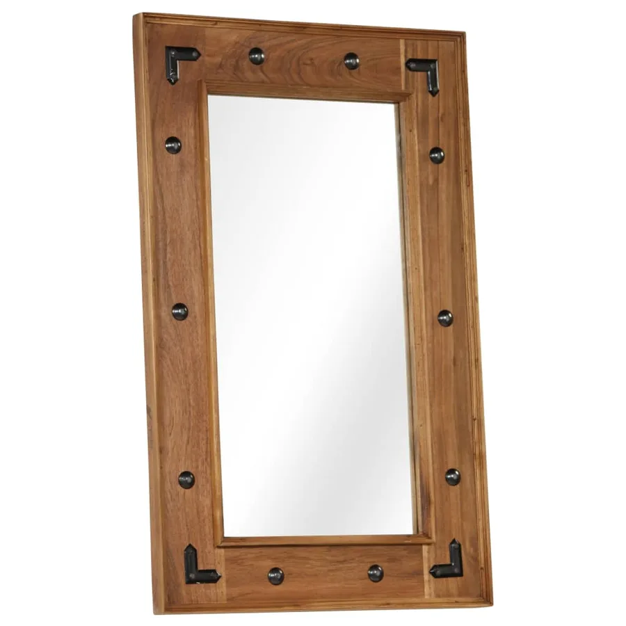 Miroir Bois d'acacia massif 50 x 80 cm - 9