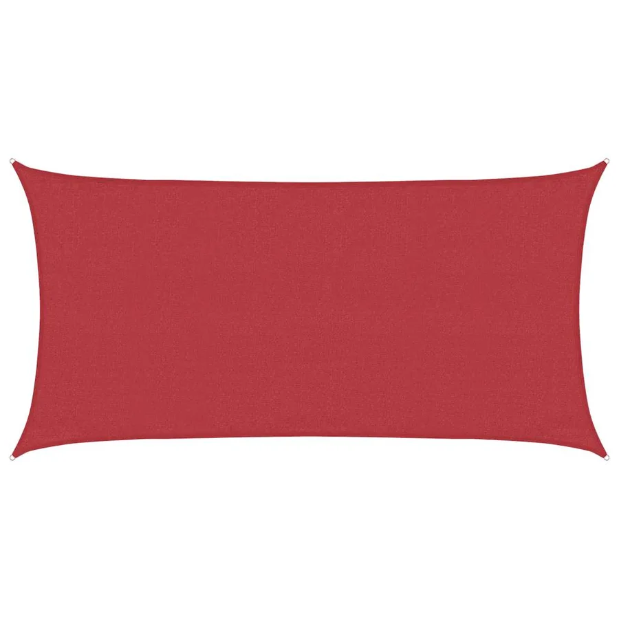 Voile d'ombrage 160 g/m² Rouge 3x6 m PEHD - 2