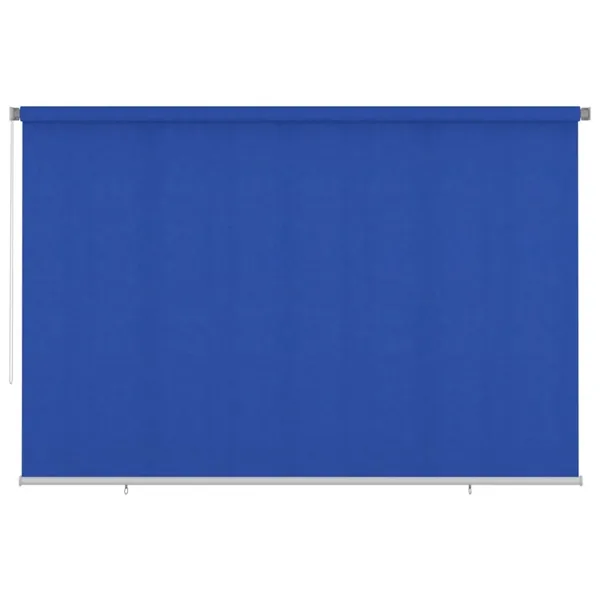Store roulant d'extérieur 355 (l) x 230 (H) cm bleu HDPE