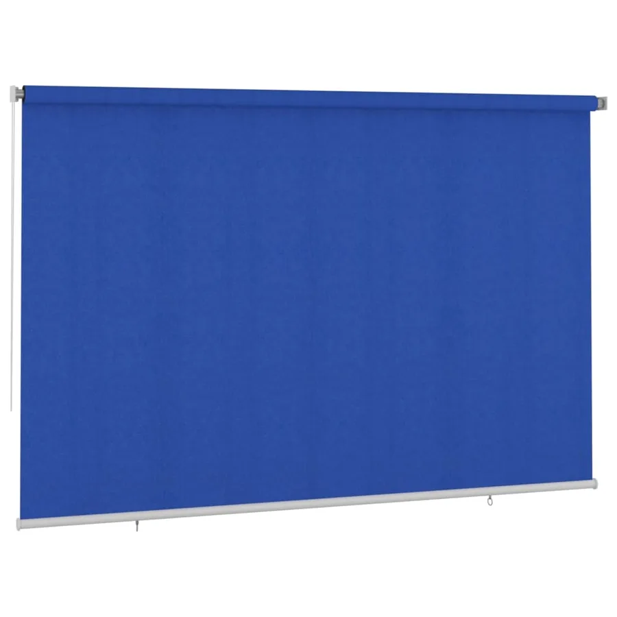 Store roulant d'extérieur 355 (l) x 230 (H) cm bleu HDPE - 2