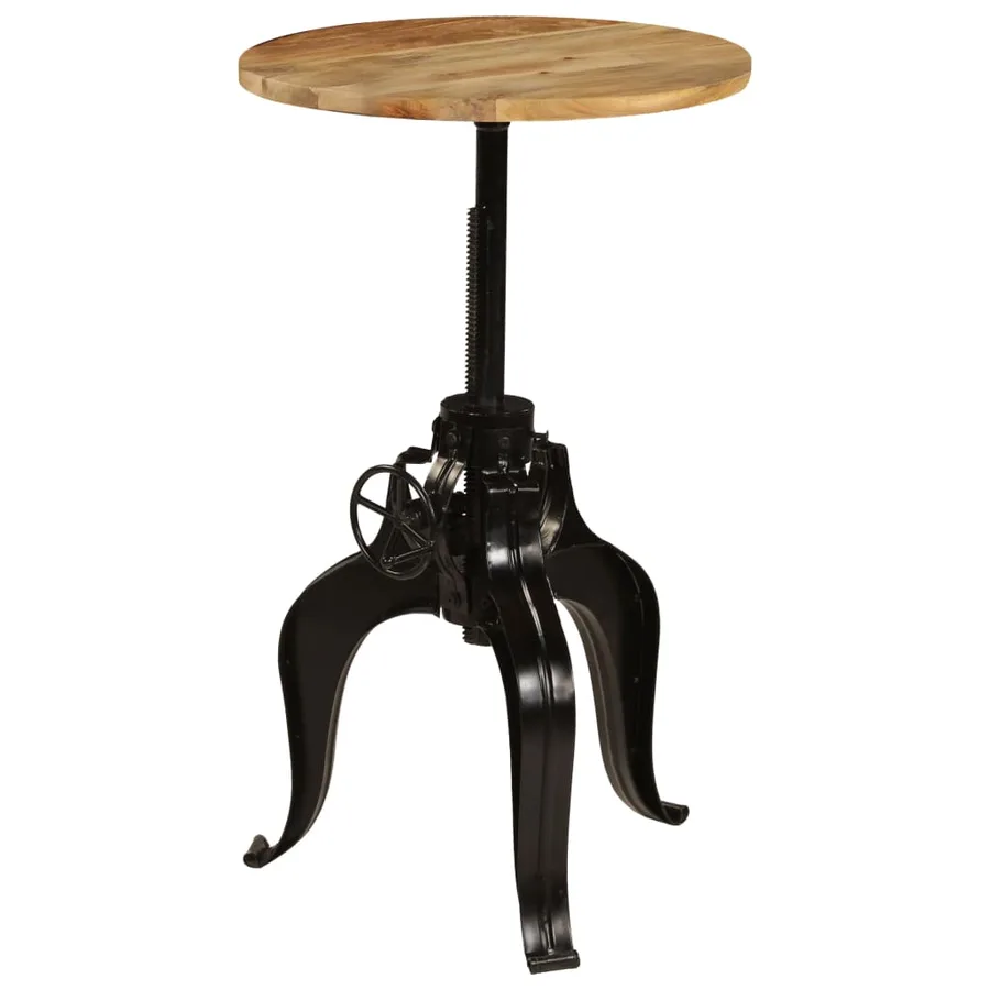 Table de bar Bois de manguier massif 60 x (76-110) cm - 11
