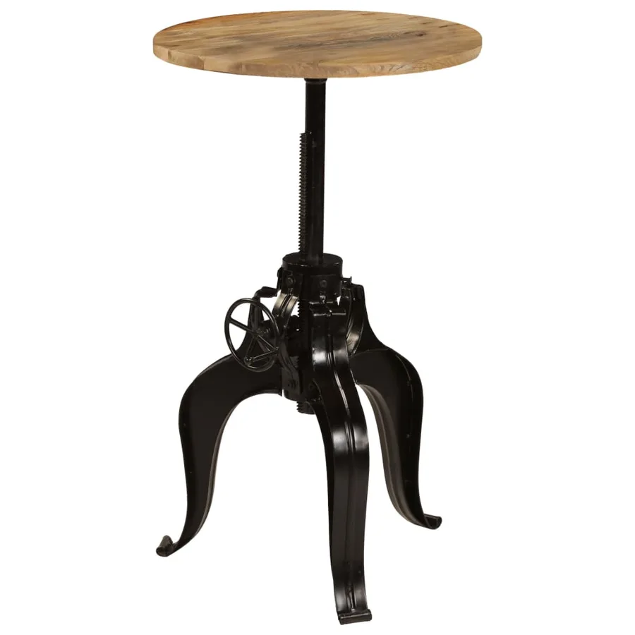 Table de bar Bois de manguier massif 60 x (76-110) cm - 4