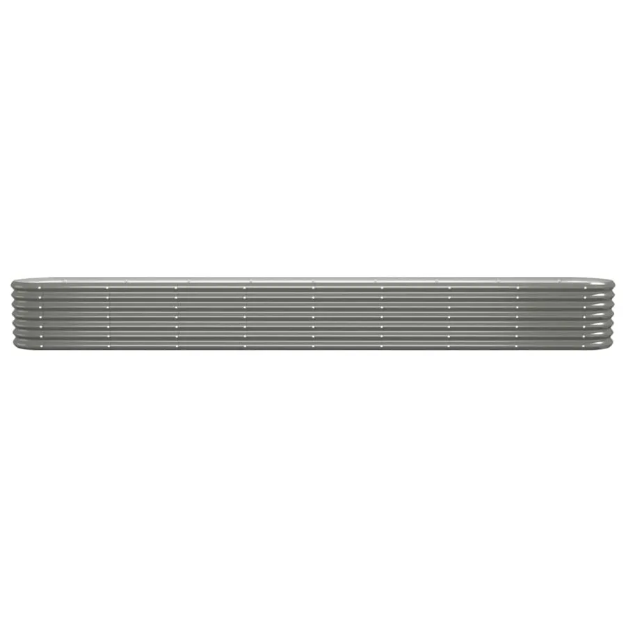 Lit surélevé de jardin Acier galvanisé 332x40x36 cm gris - 3
