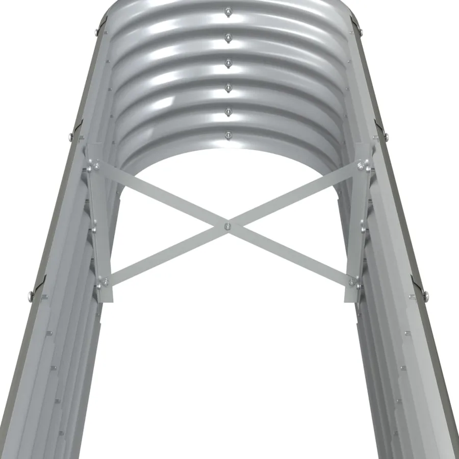 Lit surélevé de jardin Acier galvanisé 332x40x36 cm gris - 5