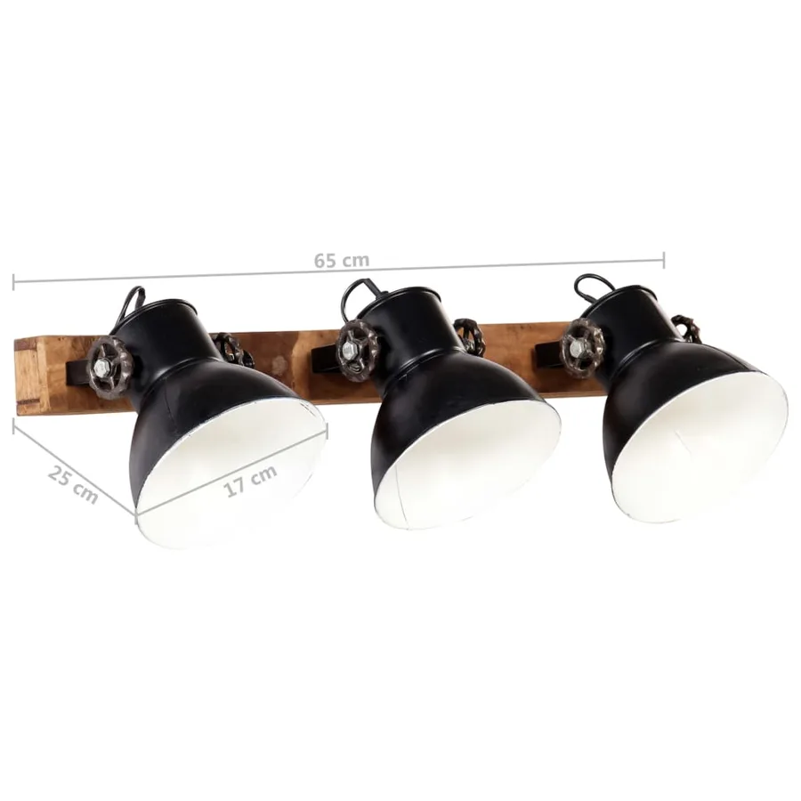 Lampe murale industrielle Noir 65x25 cm E27 - 11