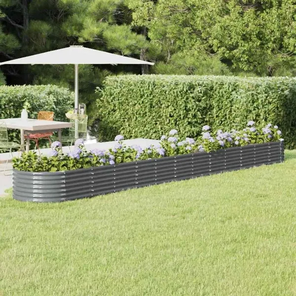 Lit surélevé de jardin Acier galvanisé Anthracite