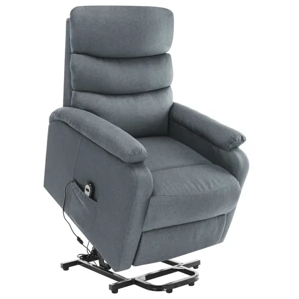 Fauteuil de massage inclinable Gris clair Tissu