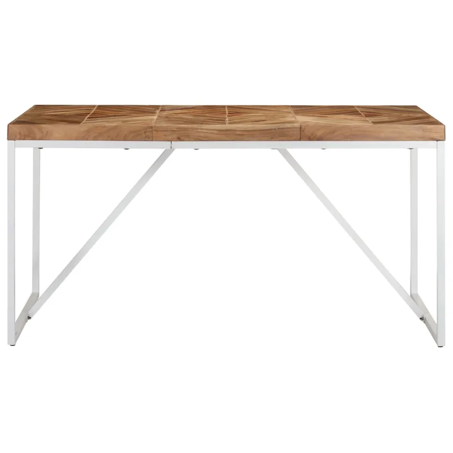 Table à manger 140x70x76 cm Bois massif d'acacia et de manguier - 11