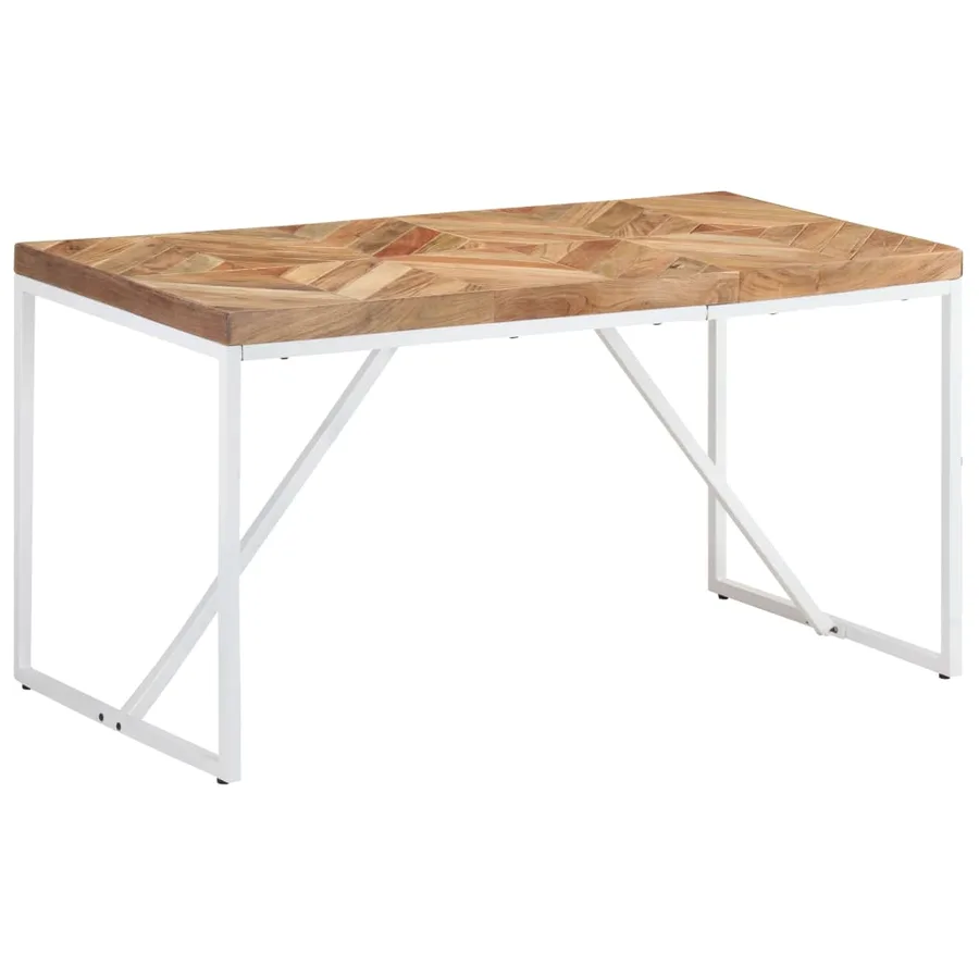 Table à manger 140x70x76 cm Bois massif d'acacia et de manguier - 7